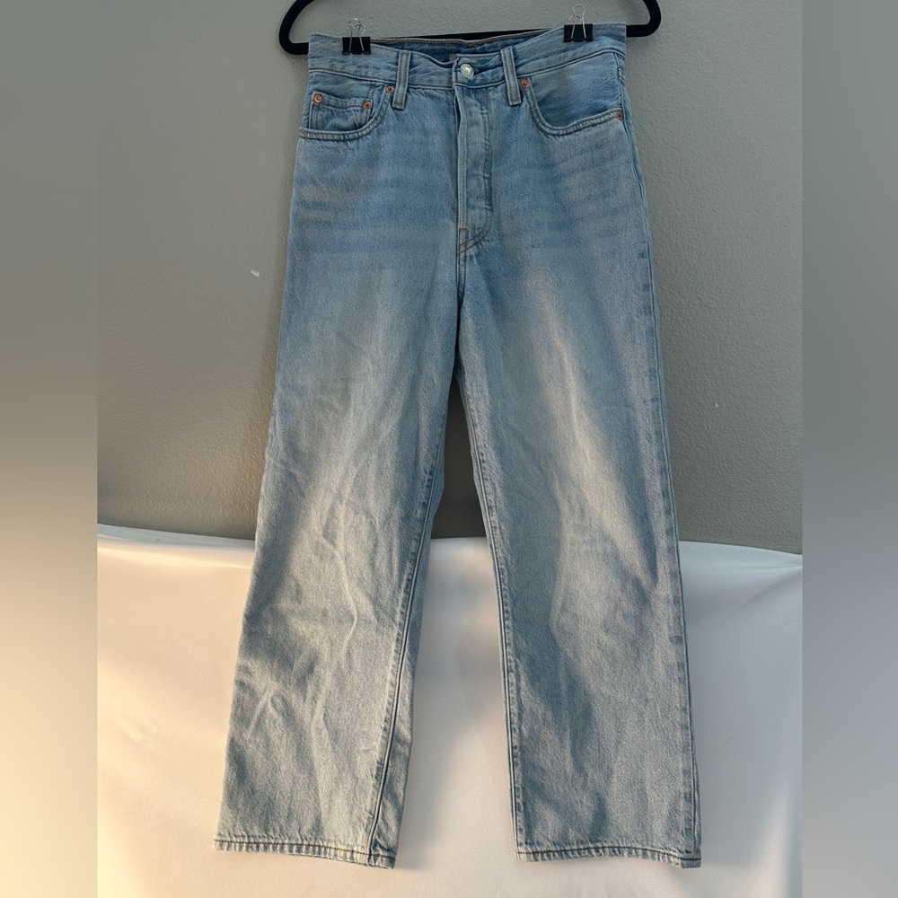 Levi's Premium Ribcage Straight Ankle Light Blue Jeans